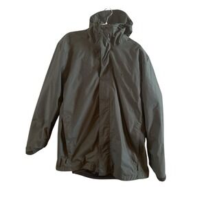 Jack Wolfskin 3In1 Performance Men's Large Grey Hooded Jacket Removable Fleece